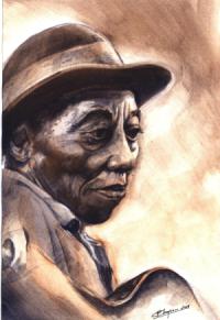 Mississippi John Hurt (gouache de Phillippe Champarou, 2001)